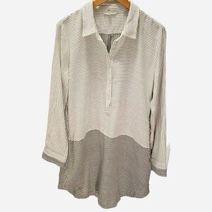 Mystree Tunic Mini Dress Black and White Striped